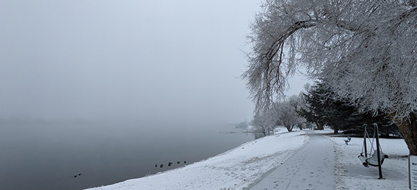 Columbia River on Cold Morning