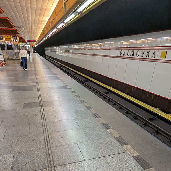 The Palmovka Metro station, just around the corner from where I'm staying
