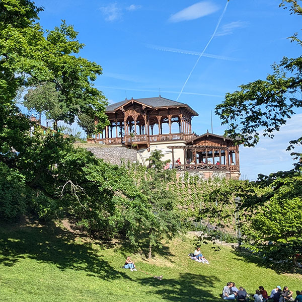 A pavilion at a park in Vinohrady